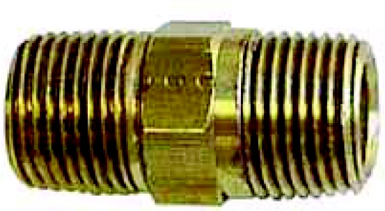 1/4 X 1/4 hex nipple - Brass Nipples